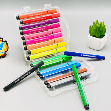 Washable Triangle Stick Watercolour Markers - 18Pcs